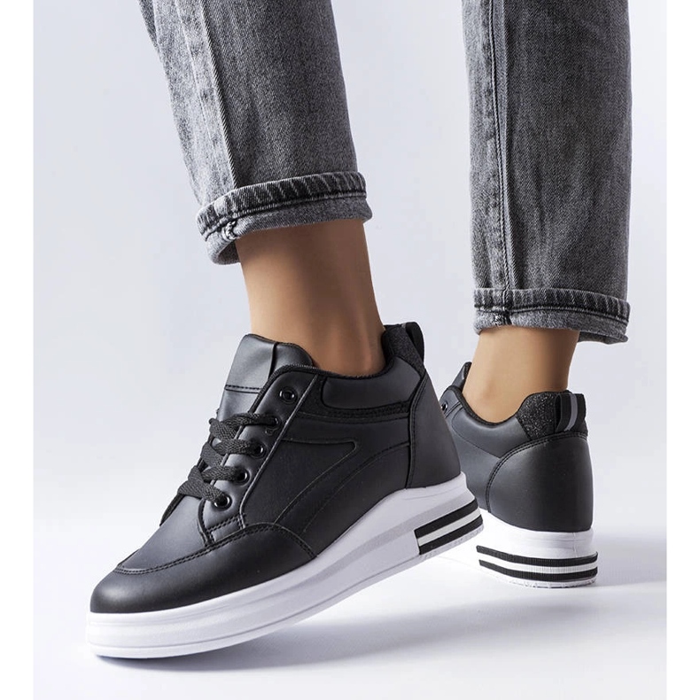 Sneakers Bonevil nere glitterate nero 1