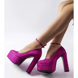 Décolleté glitter rosa di Bellamy 1