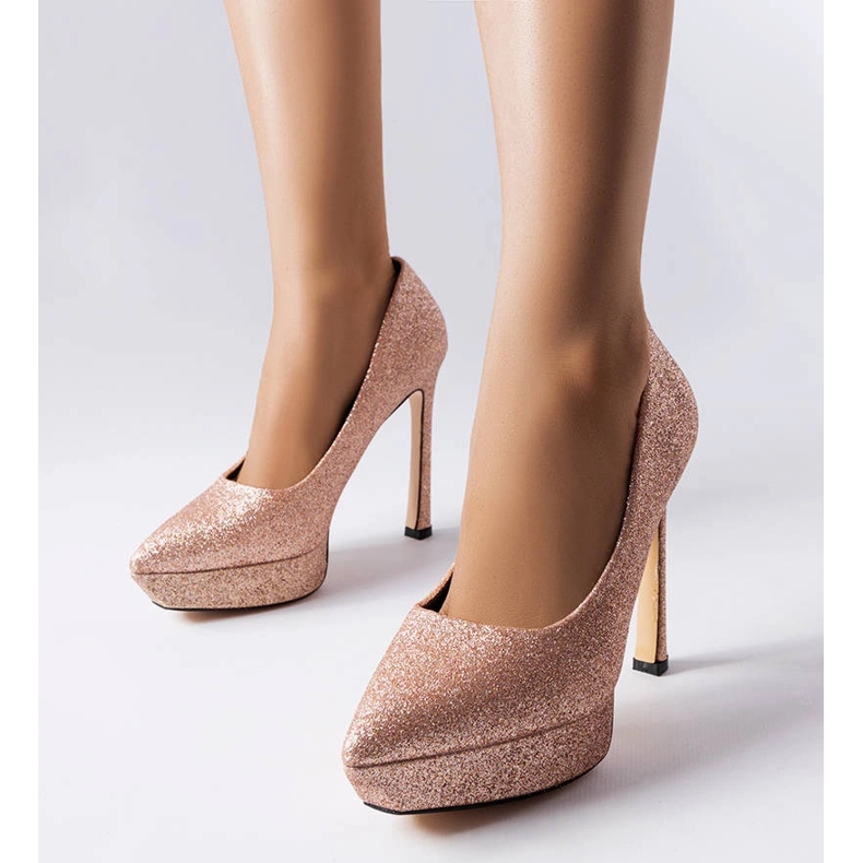 Décolleté glitter beige di Proulx 1