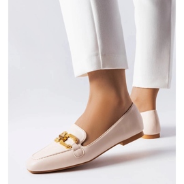 Mocassini beige con fibbia di Rousseau 1
