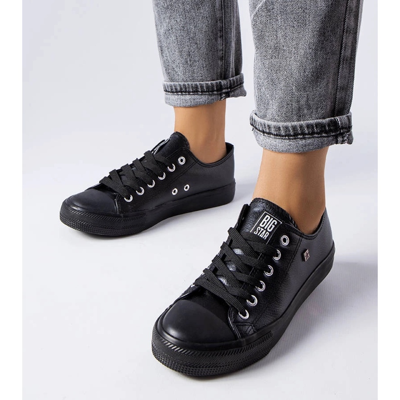 Sneakers Big Star V274871 in ecopelle nera nero 1