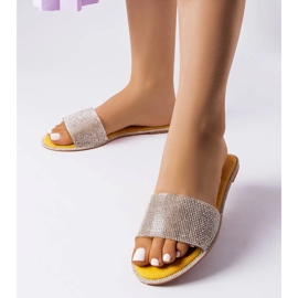 Cursori gialli decorati con strass Guilmette giallo 1
