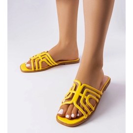 Pantofole Gandy gialle da donna giallo 1