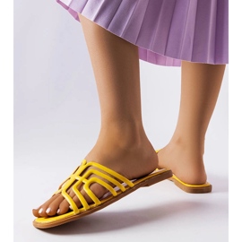 Pantofole Gandy gialle da donna giallo 2