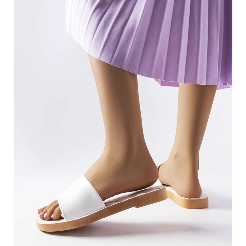 Pantofole Chatigny in gomma bianca bianco 1
