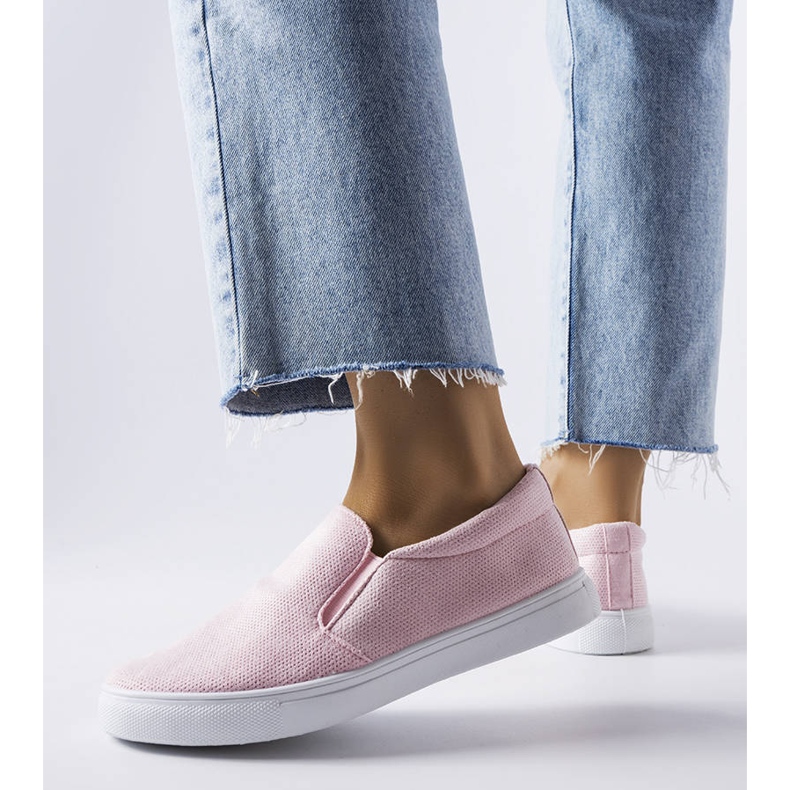 Sneaker slip-on in tessuto rosa di Lajeunesse 1