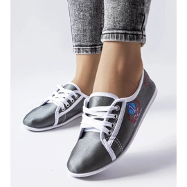 Sneakers Woodstock da donna di colore grigio 1