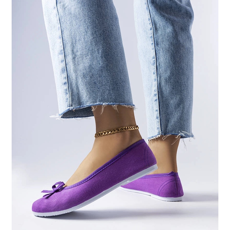 Ballerine in tessuto viola di Gendron 1