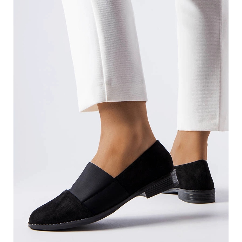 Scarpe piatte nere di Stoney nero 1