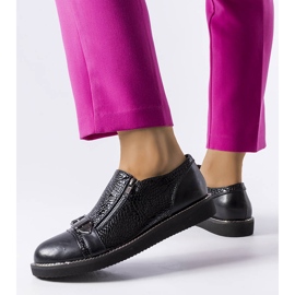 Scarpe goffrate nere di Hugues nero 1