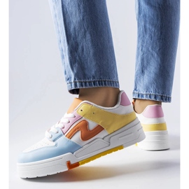 Sneakers con plateau blu e gialle di Harter 1