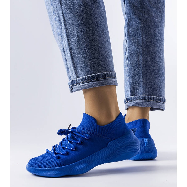 Sneaker in tessuto blu 1
