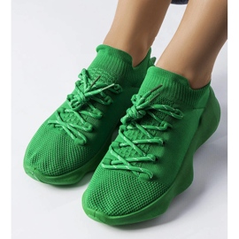 Sneaker in tessuto verde 1