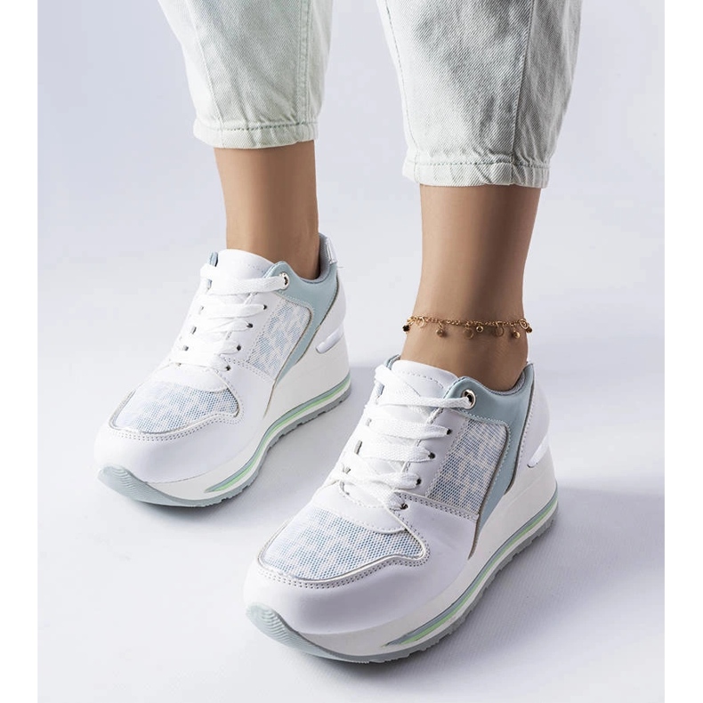 Sneaker con zeppa verde di Pouliotte 1