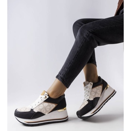 Sneaker con zeppa di colore nero di Pouliotte 1