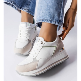 Sneakers grigie con zeppa di Harvé grigio 1