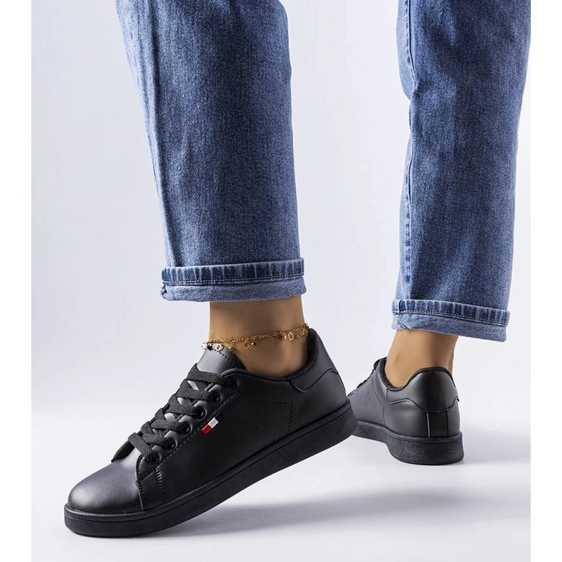 Sneakers Mothé in ecopelle nera nero 1