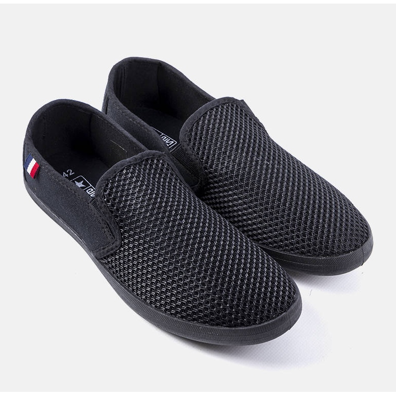 Sneakers traforate nere da uomo Garibaldi nero 1