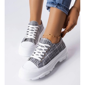 Sneaker a quadri grigi di McKeylor grigio 1