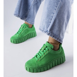 Scarpe Karino in camoscio verde 1