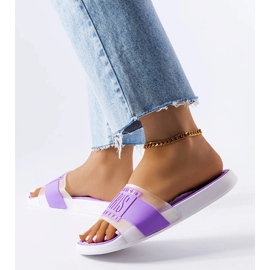 Pantofole di gomma viola da Parigi 1