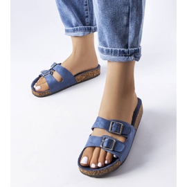 Ciabatte blu navy con suola in sughero Cincinna 1