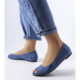 Ballerine traforate blu navy di Agate 1