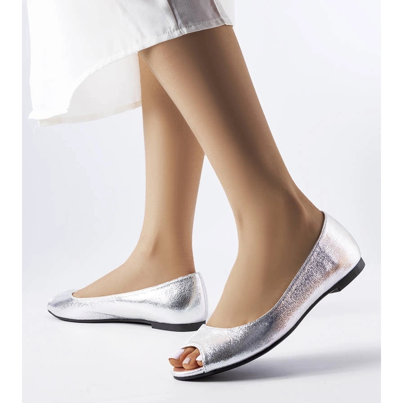 Ballerine argento metallizzato di Trieux d'argento 1