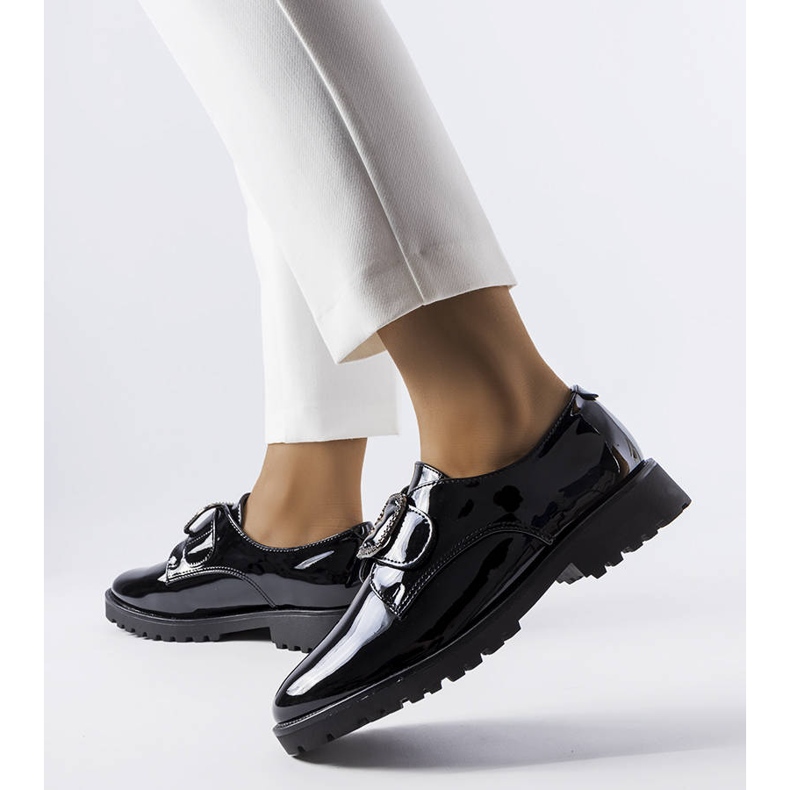 Scarpe laccate nere con fibbia Jarisile nero 2