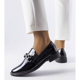 BM Scarpe laccate nere con cristalli di Bonne nero 1