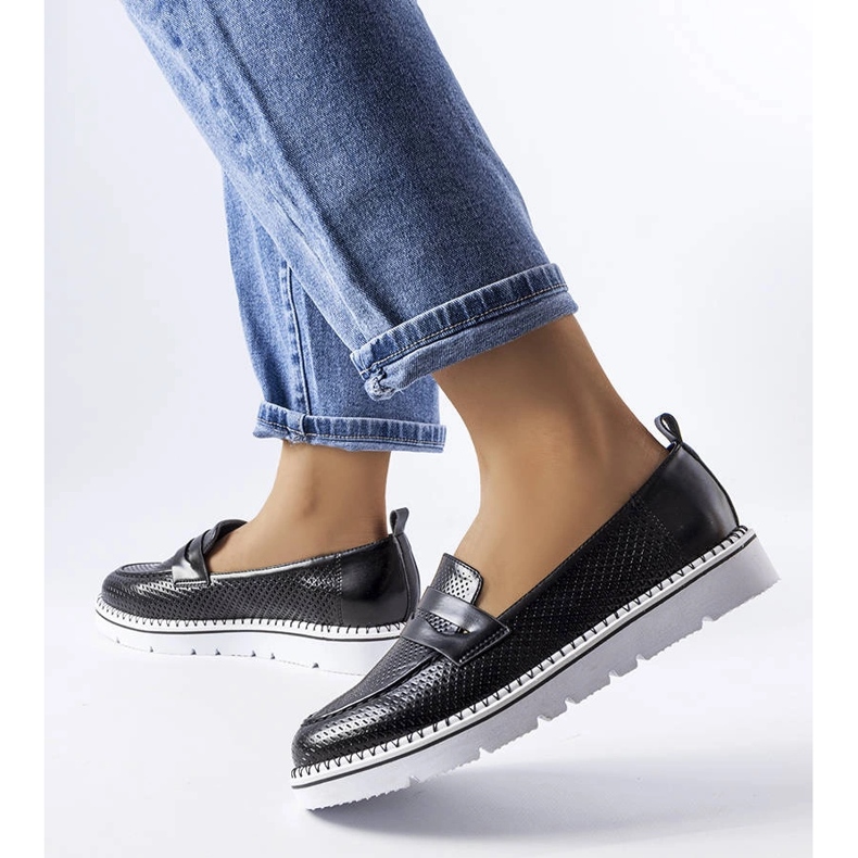 Brogue traforate nere di Bloomsburg nero 1