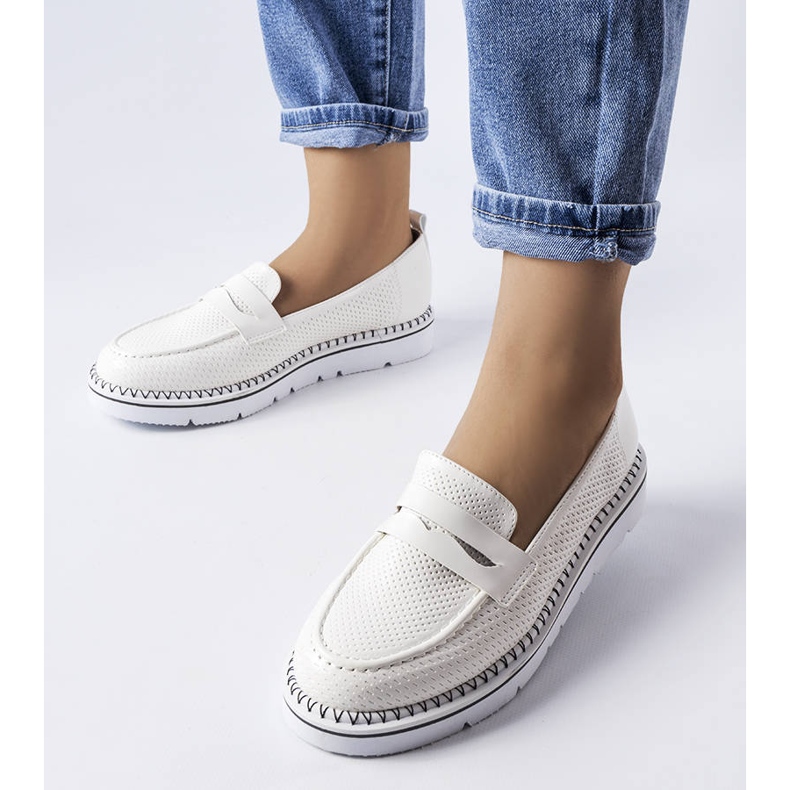 Scarpe traforate bianche di Bloomsburg bianca 1