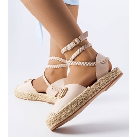 Espadrillas stringate beige di Parent 1