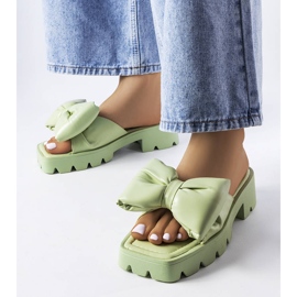 Seastar Pantofole verdi con suola da trattore di Bossé verde 1