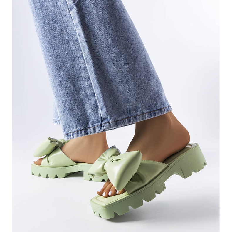 Seastar Pantofole verdi con suola da trattore di Bossé verde 2