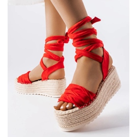 Seastar Espadrillas rosse con plateau di Loiseau rosso 1