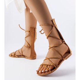 Heliport sandali allacciati marroni marrone 1