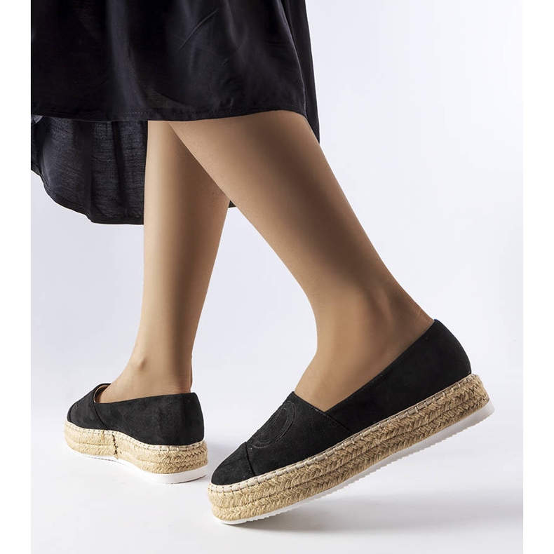 Espadrillas nere con plateau di Beaudry nero 1