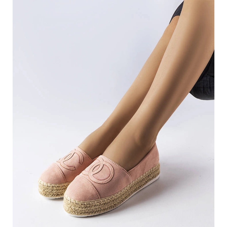 Espadrillas rosa con plateau di Beaudry 1