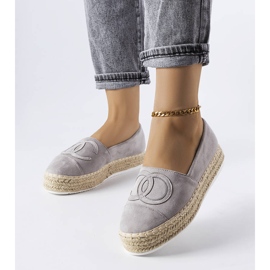 Espadrillas con plateau di colore grigio di Beaudry 1