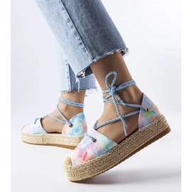 Espadrillas con plateau blu di Duffet 1