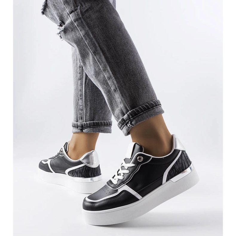 Sneaker nere con plateau di Tooele nero 1