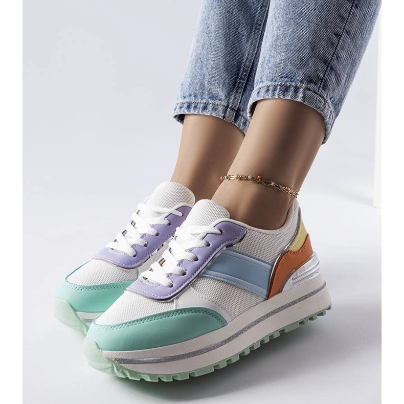 Sneakers verdi con inserti glitter di Lang verde 1