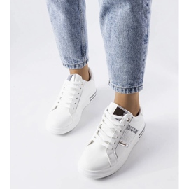 Sneakers bianche decorate con strass Xarles bianco 1