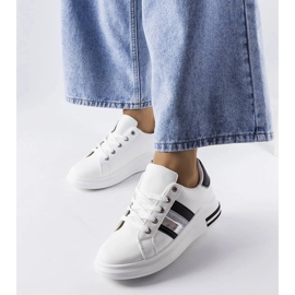 Sneakers con plateau bianche e nere di Sacaton bianco 1