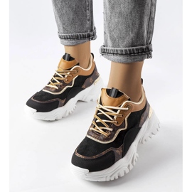 Sneakers nere su suola irregolare di Alta nero 1