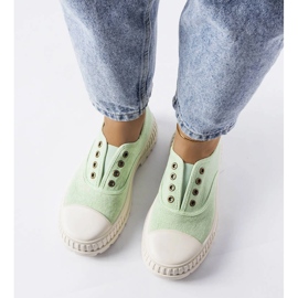 Sneaker Walton verde elasticizzata 1