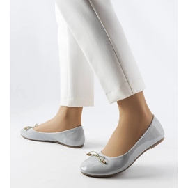 Ballerine Lakewood laccate grigio 1