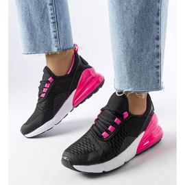 BM Sneakers Court in nero e rosa 1