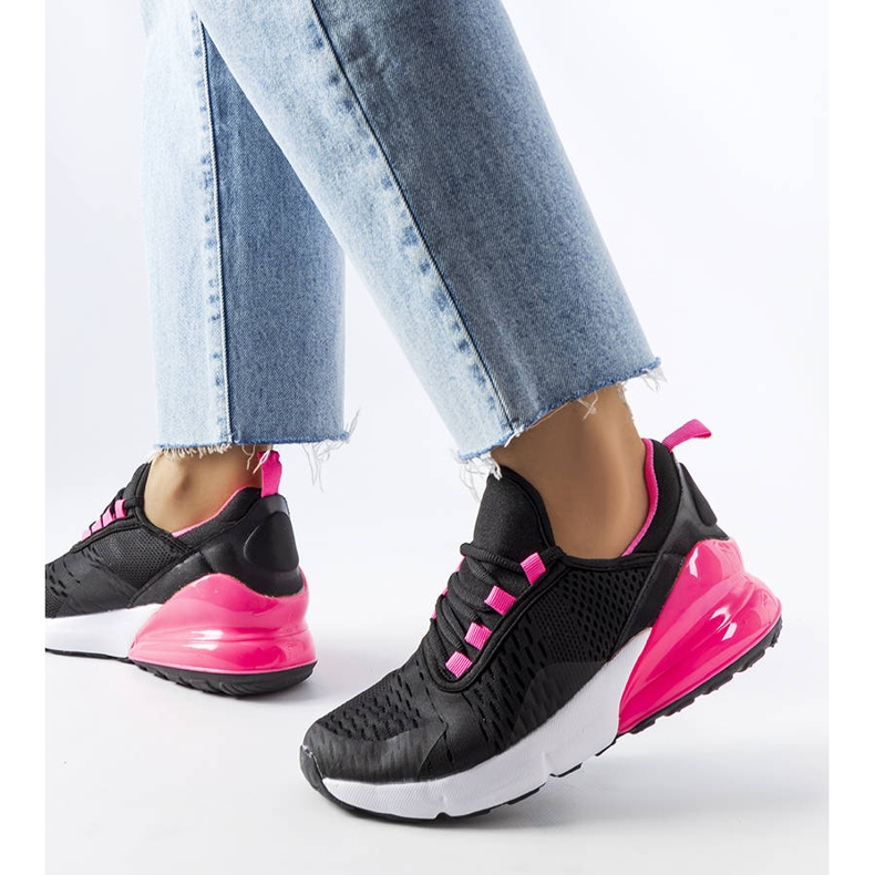 BM Sneakers Court in nero e rosa 2